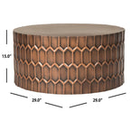 Marita Antique Copper Coffee Table - 29 x 29 x 15 - 29Wx29Dx15H