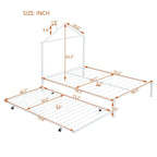 Full Size Metal Platform Bed with twin size trundle