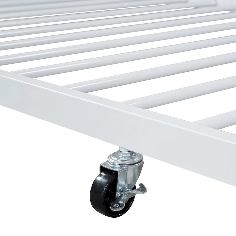 Full Size Metal Platform Bed with twin size trundle
