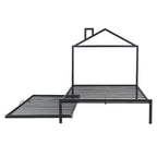 Full Size Metal Platform Bed with twin size trundle