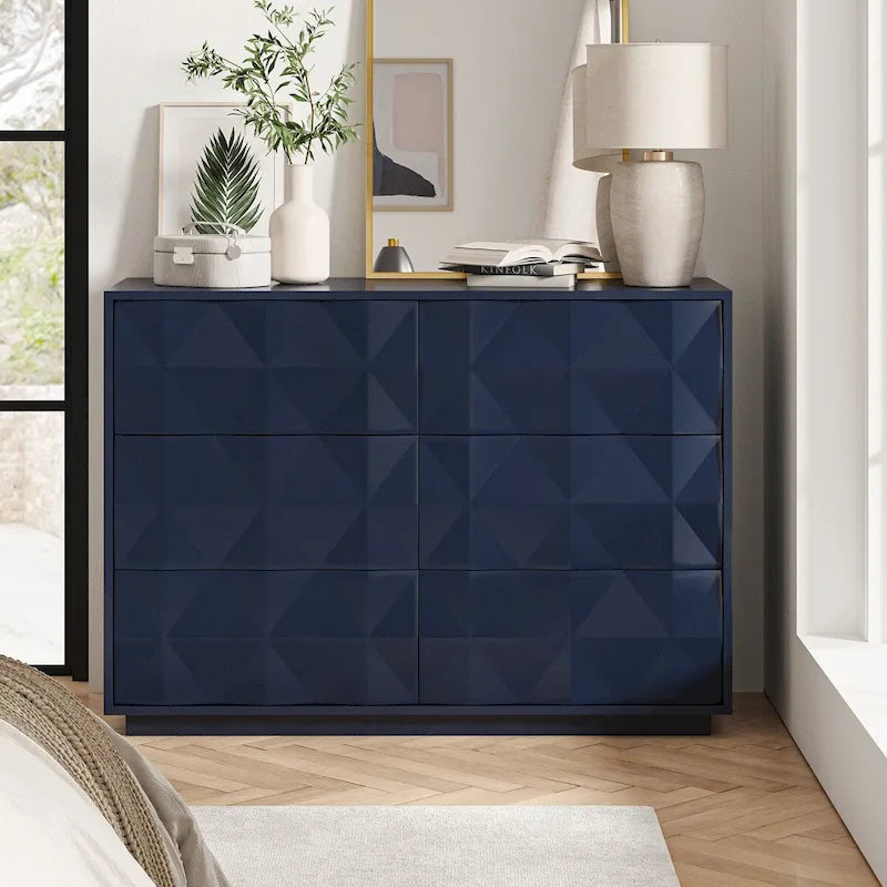 Modern 6-Drawer Dresser by HULALA HOME