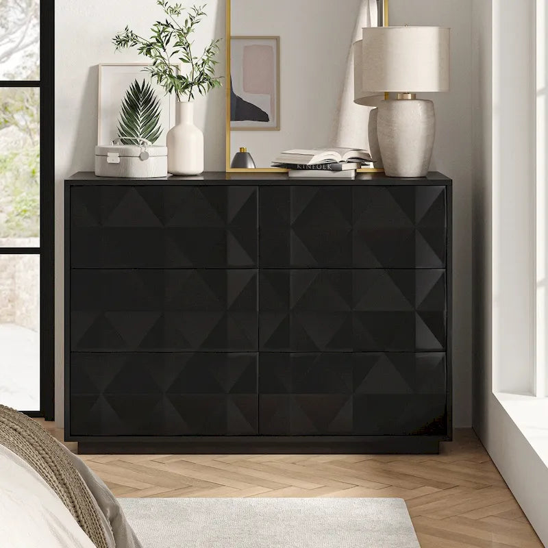 Modern 6-Drawer Dresser by HULALA HOME