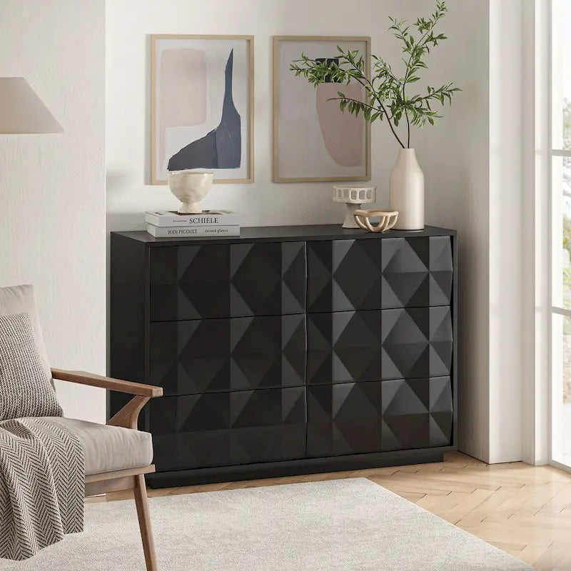 Modern 6-Drawer Dresser by HULALA HOME