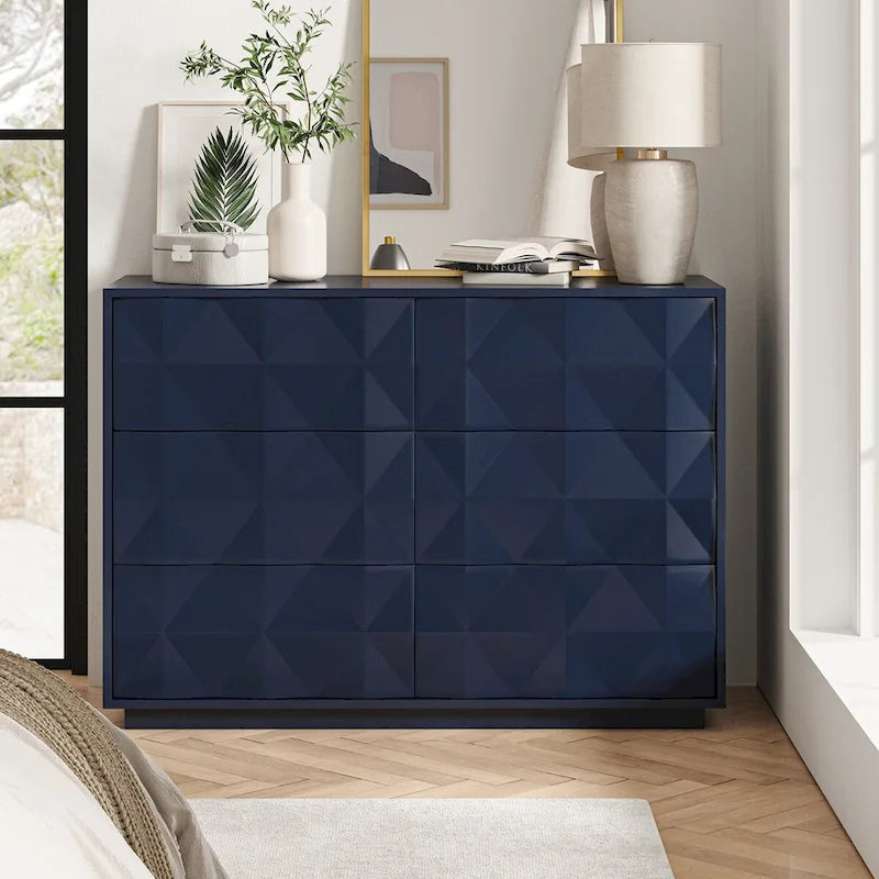 Modern 6-Drawer Dresser by HULALA HOME