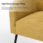Modern Boucle Armchair with Metal Legs Set of 2 by HULALA HOME