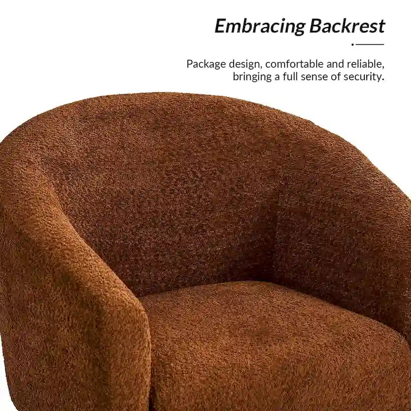 Modern Boucle Armchair with Metal Legs Set of 2 by HULALA HOME