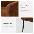 Modern Boucle Armchair with Metal Legs Set of 2 by HULALA HOME