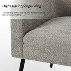 Modern Boucle Armchair with Metal Legs Set of 2 by HULALA HOME