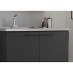 2 Utility Sink with Cabinet, Stainless Steel Countertop, Interior Shelf
