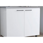 2 Utility Sink with Cabinet, Stainless Steel Countertop, Interior Shelf
