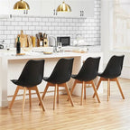 Set of 4 Dining Chairs with Modern Soft Padded