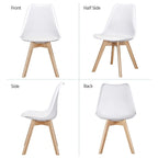 Set of 4 Dining Chairs with Modern Soft Padded