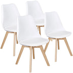 Set of 4 Dining Chairs with Modern Soft Padded