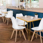 Set of 4 Dining Chairs with Modern Soft Padded