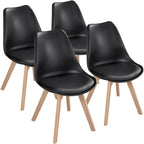 Set of 4 Dining Chairs with Modern Soft Padded