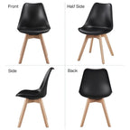 Set of 4 Dining Chairs with Modern Soft Padded