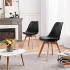 Set of 4 Dining Chairs with Modern Soft Padded