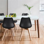 Set of 4 Dining Chairs with Modern Soft Padded