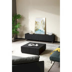 Kenda Modern Black Oak Square Coffee Table With Storage