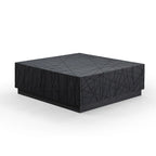 Kenda Modern Black Oak Square Coffee Table With Storage