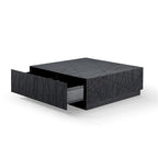 Kenda Modern Black Oak Square Coffee Table With Storage