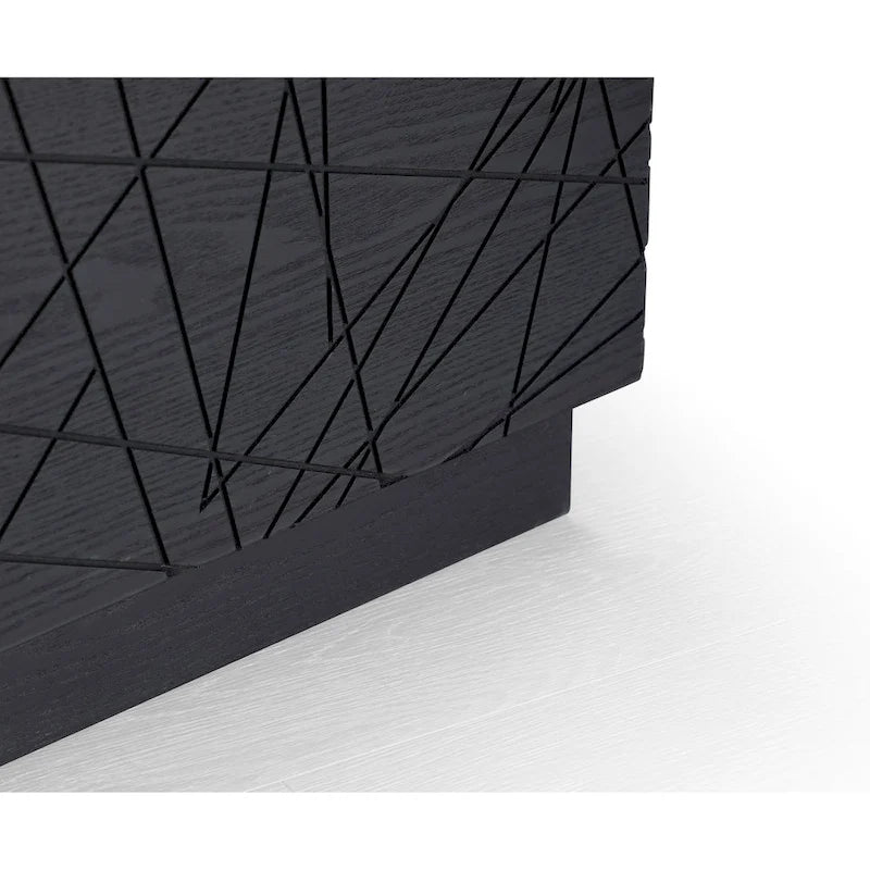 Kenda Modern Black Oak Square Coffee Table With Storage