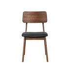 Thea Walnut and Black Side Chair (Set of 2)