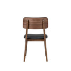 Thea Walnut and Black Side Chair (Set of 2)
