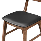Thea Walnut and Black Side Chair (Set of 2)